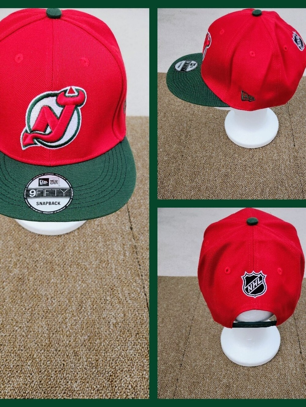 NEW JERSEY DEVILS NHL HOCKEY SNAPBACK HAT.